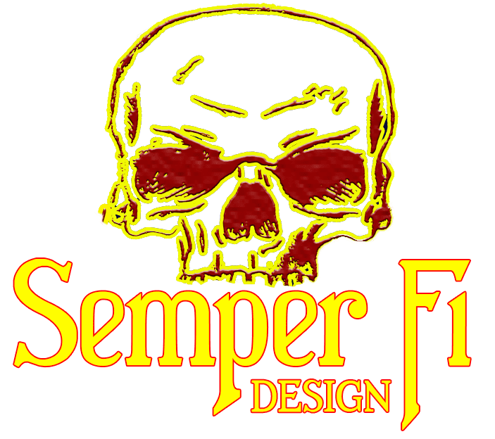Semper Fi Design Skull logo