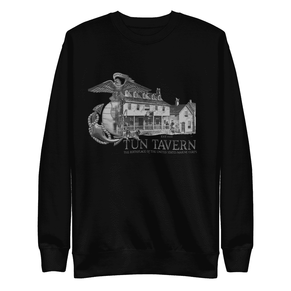 USMC Tun Tavern Eagle Globe and Anchor Long Sleeve mens tee