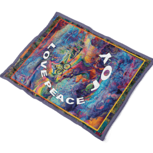 psychedelic tie dye blanket