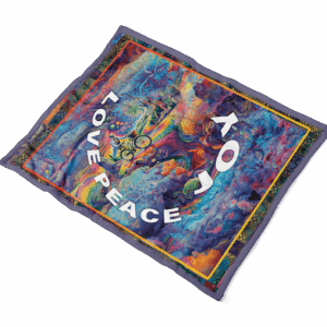 psychedelic tie dye blanket