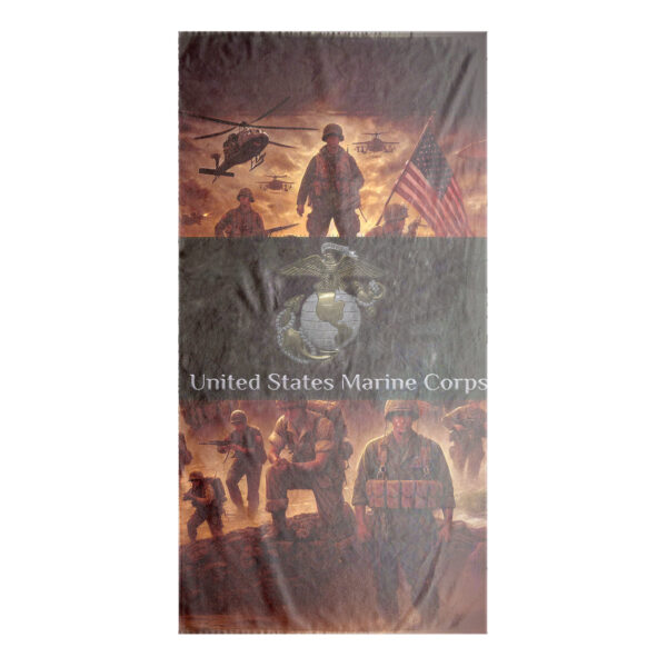 USMC Beach Towel - Beach Towel-35x60 - Image 1