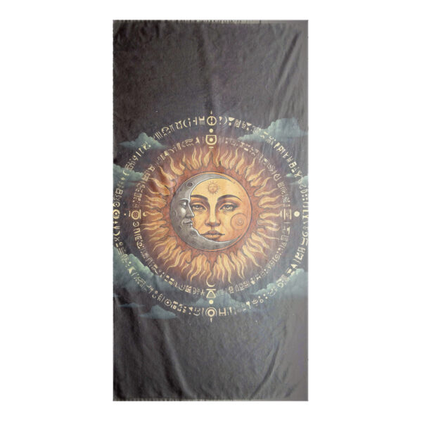 Mother Sun Mr Moon Beach Towel - Beach Towel-35x60 - Image 1
