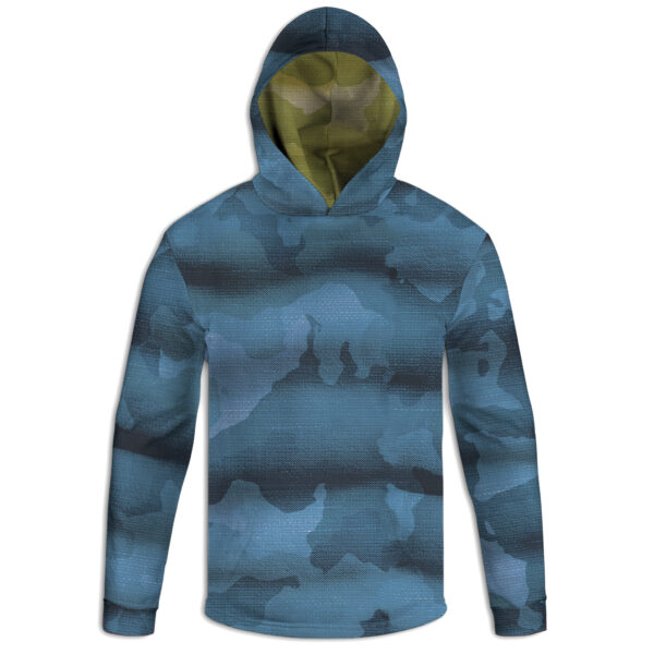Blue Recon Camo Hoodie – American-Made Tactical Performance Hoodie