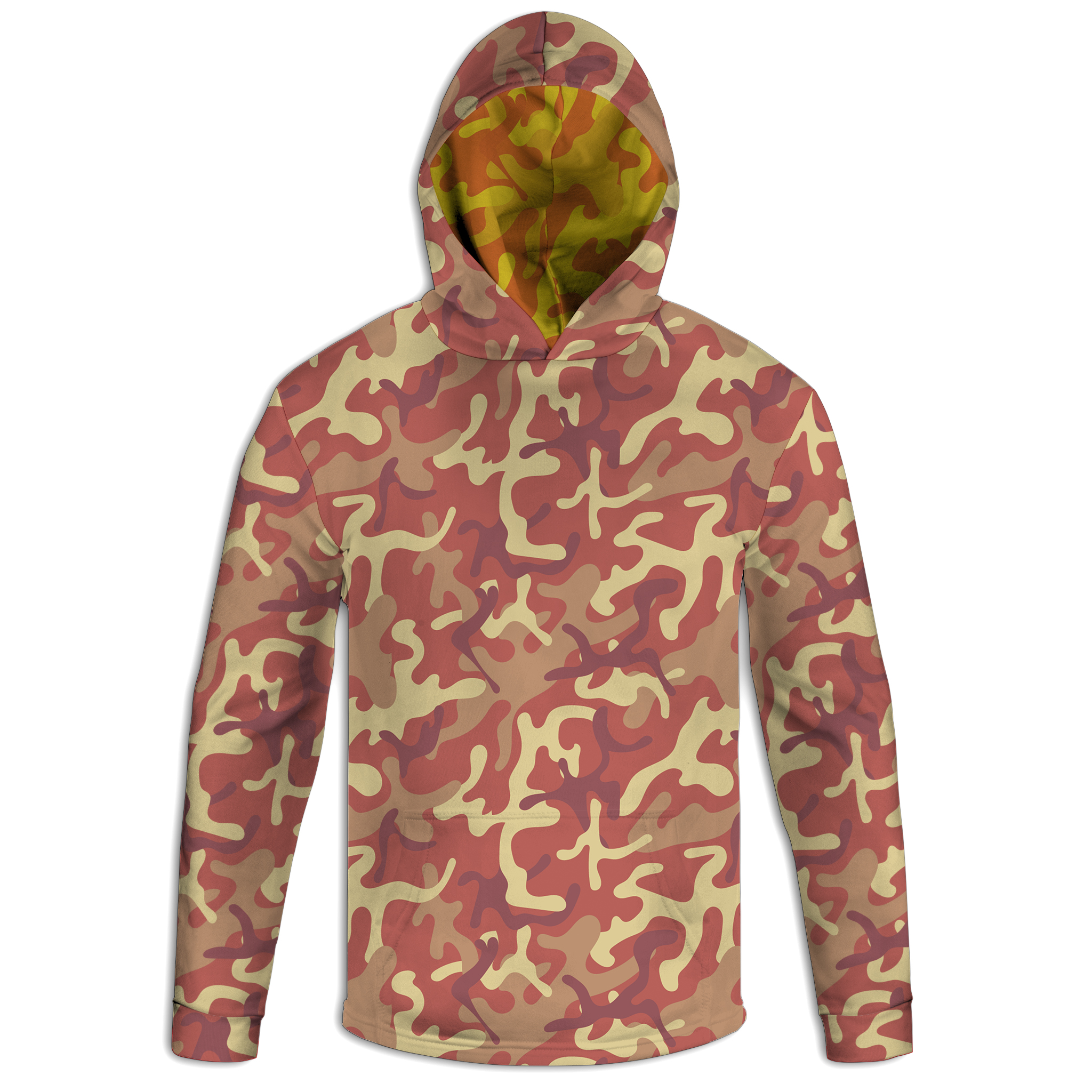 UHD-SEMPFI109-Front-Mockup.jpg Red Desert Camo Hoodie – American-Made Tactical Performance Hoodie - Image 1