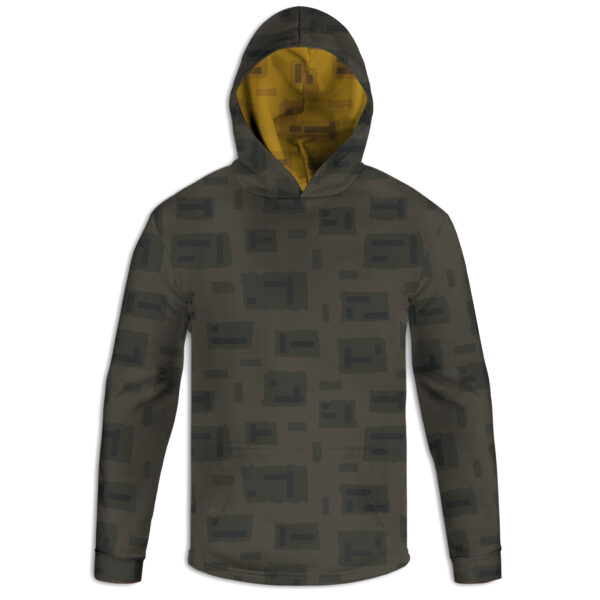 Dark Block Camo Unisex Pullover Hoodie – Made in USA | Cut & Sew Sublimation