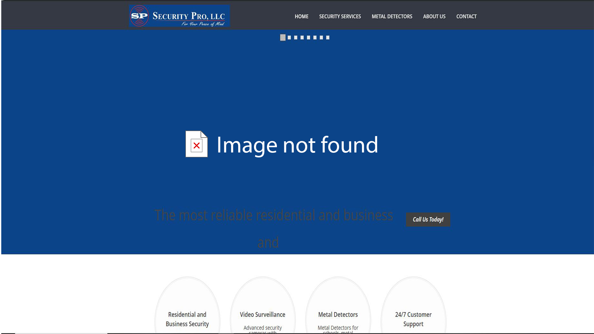 Before website redesign example