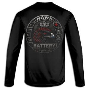 Hawk Battery Universal Black crest logo - Unisex Long Sleeve Tee