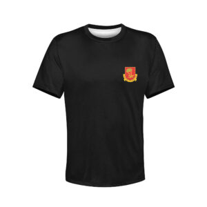 Hawk Battery Crest and black and white logo back - Unisex Tee