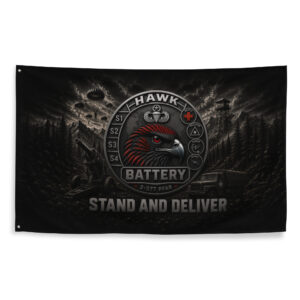 Hawk Battery Crest & Logo Flag