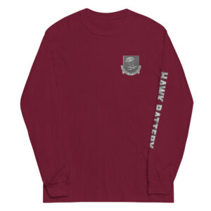 Maroon Hawk Battery  Long Sleeve Shirt